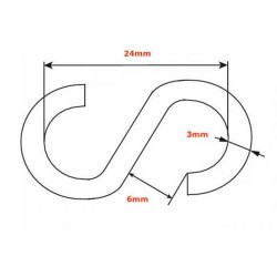 GeckoTeq S-Haak gegalvaniseerd staal - 3mm