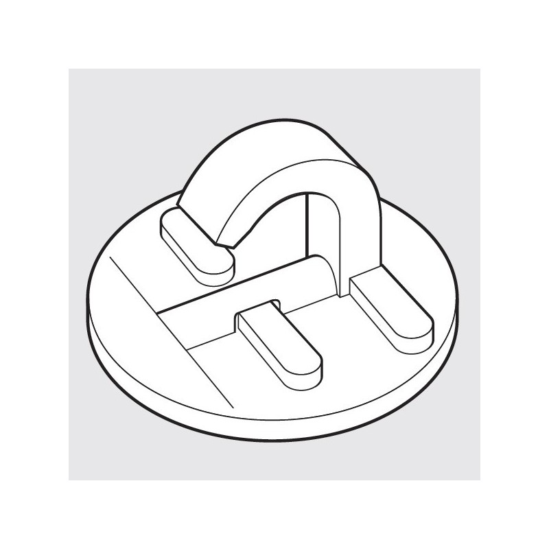 GeckoTeq Adhesive Ceiling Hook white - 20mm