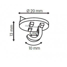 GeckoTeq zelfklevende plafond haak wit - 20mm - per stuk