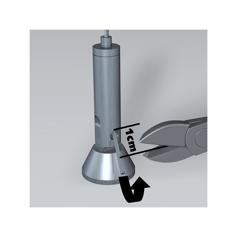 Artiteq Stahldraht-Set 2.0mm - 4 meter incl. Schrauben & Dübel