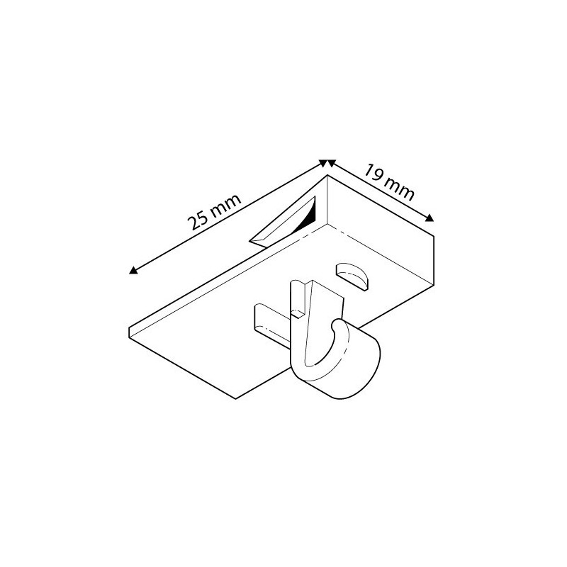 GeckoTeq 2kg Ceiling mini Clamp white plastic - per one