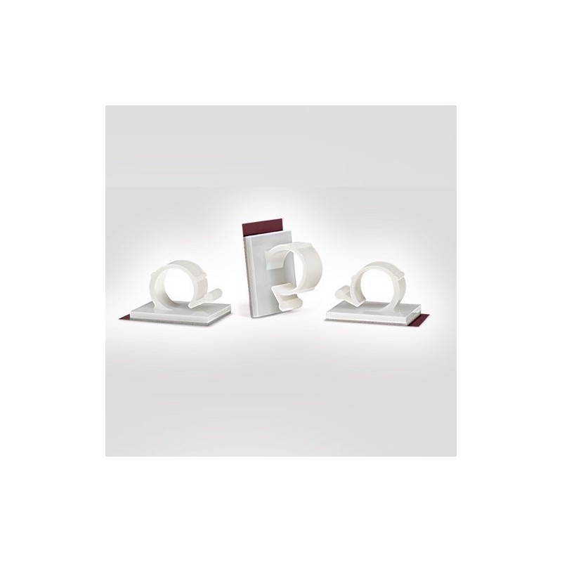 GeckoTeq Zelfklevende kabelhaken – Nylon wit