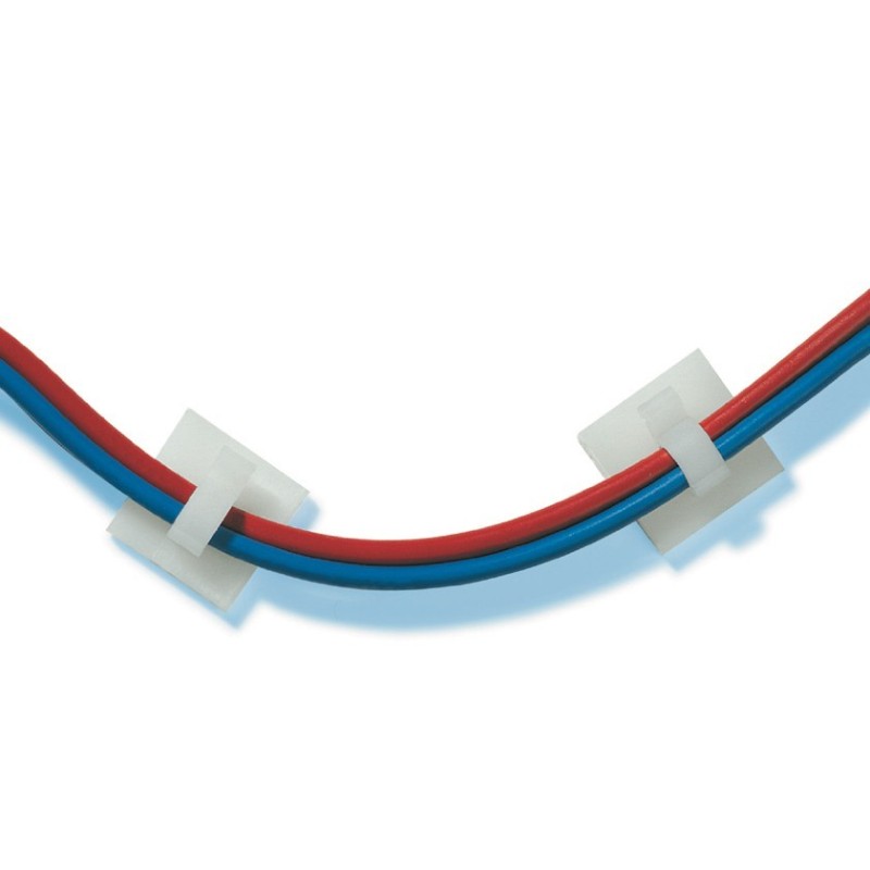 GeckoTeq Selbstklebende Kabelhaken – Nylon Weiß