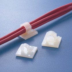 GeckoTeq Selbstklebende Kabelhaken – Nylon Weiß (pro 2)