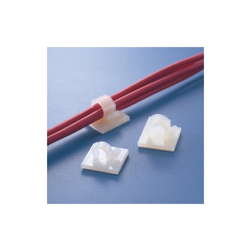 GeckoTeq Self-Adhesive Cable Hooks – Nylon White (per 2)