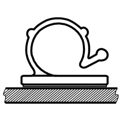 GeckoTeq Selbstklebende Kabelhaken – Nylon Weiß