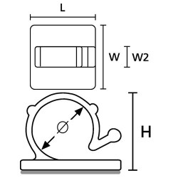 GeckoTeq Selbstklebende Kabelhaken – Nylon Weiß