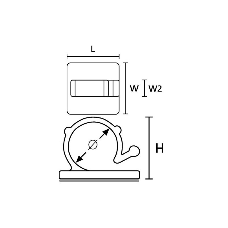 GeckoTeq Samoprzylepne haczyki na kable – Nylon biały (cena za 2 sztuki)