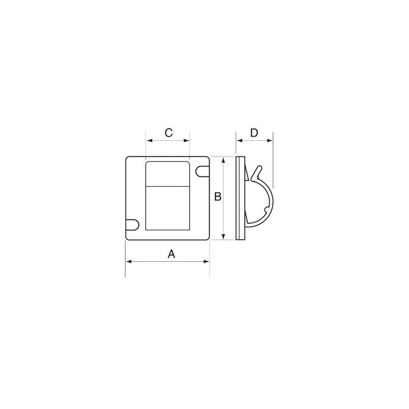 GeckoTeq Self-Adhesive Saddlehook – Nylon white