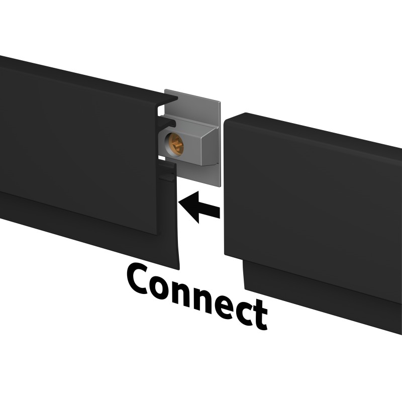 Artiteq InfoRail schwarz (inkl. Endkappen und Befestigungsmittel)