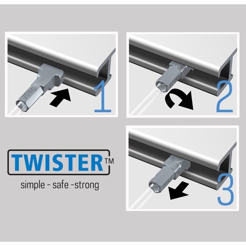 Artiteq 2mm Twister Stange in 2 Farbe