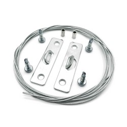 GeckoTeq steel wire set for Picture Frame hanging with 4 mounting points incl. screws