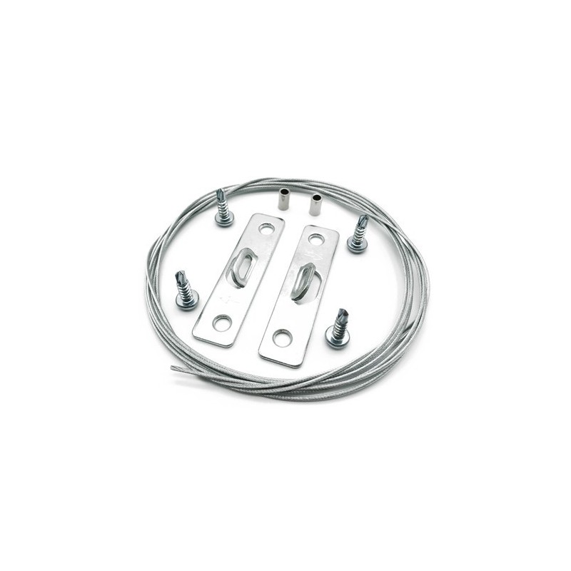 GeckoTeq steel wire set for Picture Frame hanging with 4 mounting points incl. screws