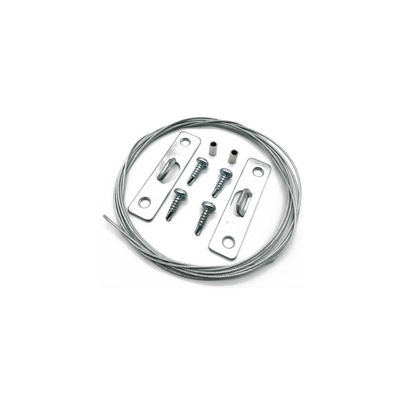 GeckoTeq staaldraad set voor Schilderij ophangsysteem met 4 bevestigingspunten incl. schroefjes