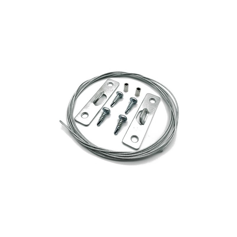 GeckoTeq steel wire set for Picture Frame hanging with 4 mounting points incl. screws