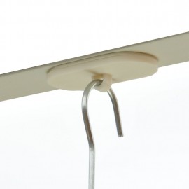 GeckoTeq Klebe-Deckenoptik weiß - oval - pro Stück