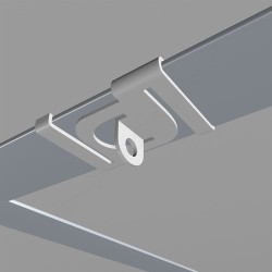 Geckoteq Clip da soffitto in metallo bianco - 7kg