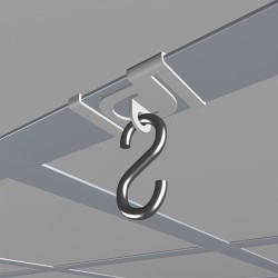 Geckoteq Clip da soffitto in metallo bianco - 7kg