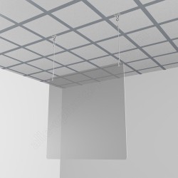 Geckoteq Clip da soffitto in metallo bianco - 7kg