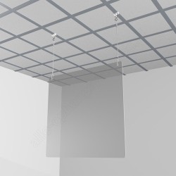 GeckoTeq Deckenklammer Weiss - 5kg