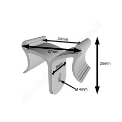 GeckoTeq Deckenklammer Weiss - 5kg