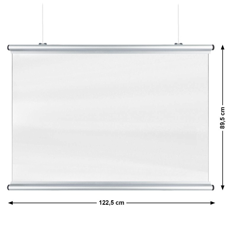 Corona Covid Spuck- und Niesschutz  122 x 89cm Silber
