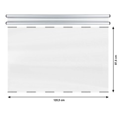 Corona Covid Cough and Sneeze Screens 122 x 89cm Silver