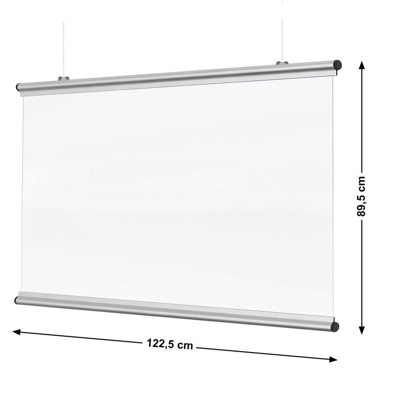 Corona Covid Spuck- und Niesschutz  122 x 89cm Silber