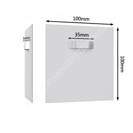 GeckoTeq Selbstklebendes DiBond & Spiegel Pendelset 1 - 100x100 x2 - 2 Wandhaken, 4 PVC-Puffer und 1 Reinigungstuch