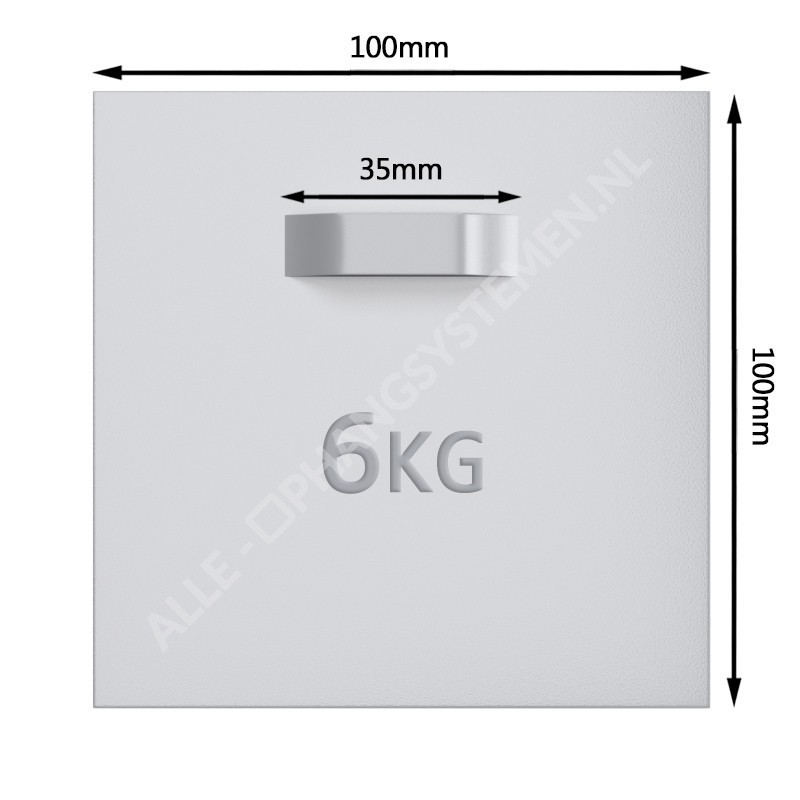 GeckoTeq Zelfklevende DiBond & Spiegel hanger set 1 - 100x100 x2 - 2 muur haken, 4 PVC Bumpers en 1 reinigingsdoekje