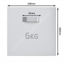 GeckoTeq Selbstklebendes DiBond & Spiegel Pendelset 1 - 100x100 x2 - 2 Wandhaken, 4 PVC-Puffer und 1 Reinigungstuch