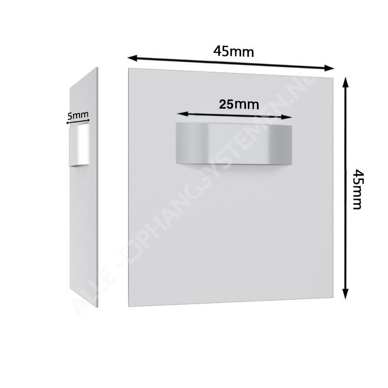 GeckoTeq Großverpackung DiBond Glas Forex Spiegel Aufhänger