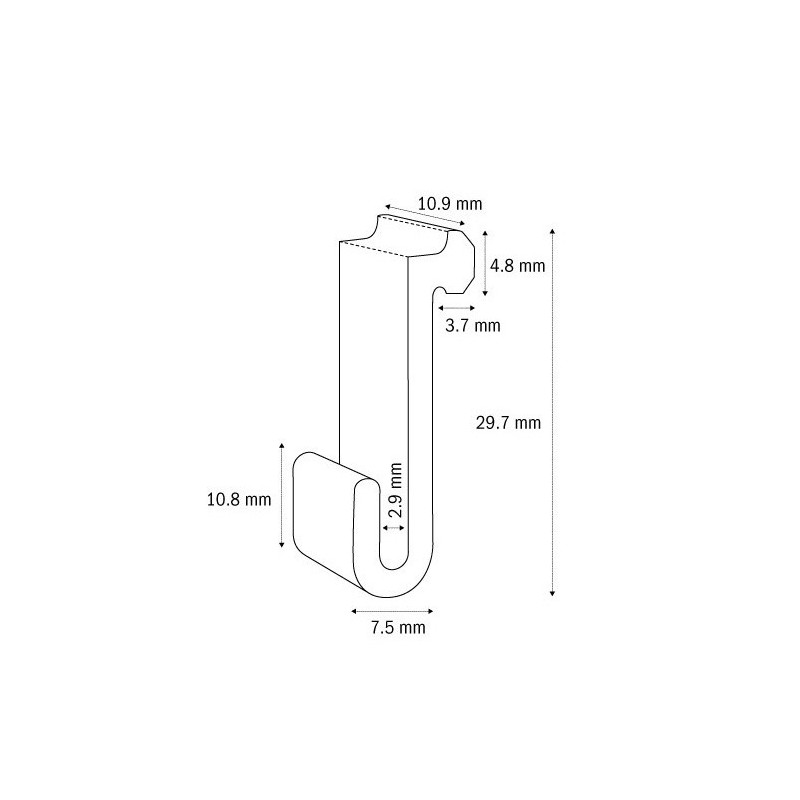 STAS Partition Wall Hook - PE Transparent Plan Effect