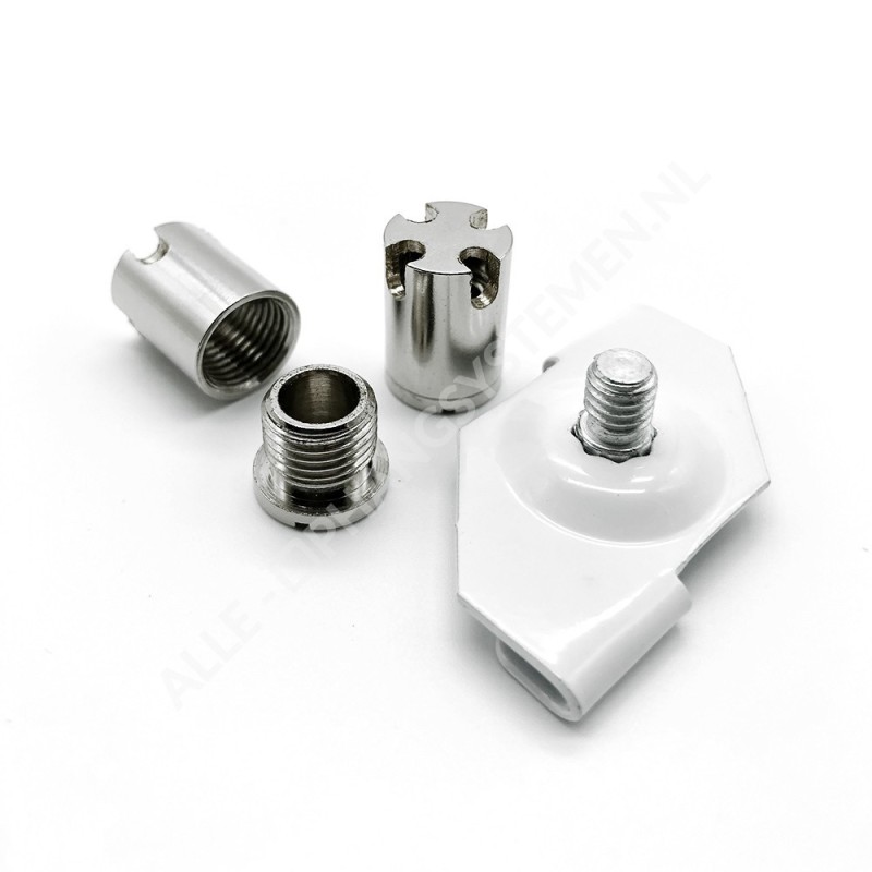 GeckoTeq metal clamp in white for suspended ceilings