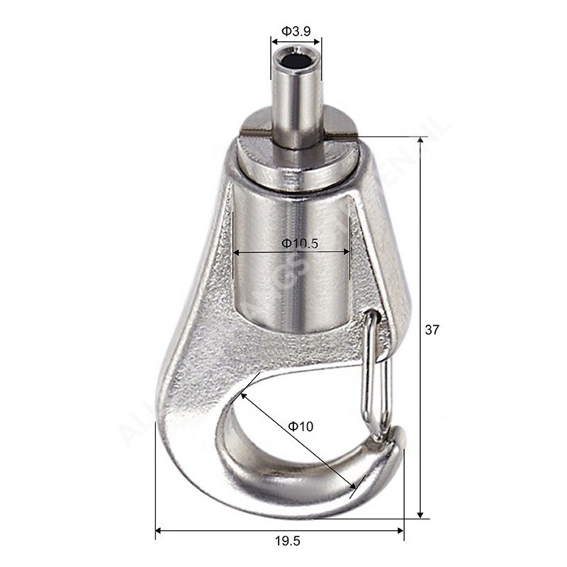 GeckoTeq Selbstsichernder Mini Sicherheitshaken - 15kg