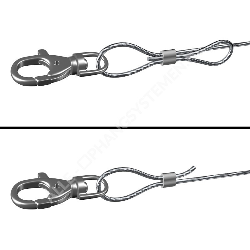 GeckoTeq Closed Snap Hook with safety and turning function