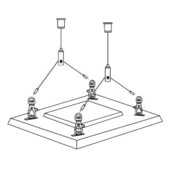 Geschlossener Karabinerhaken mit Sicherheits- und Drehfunktion