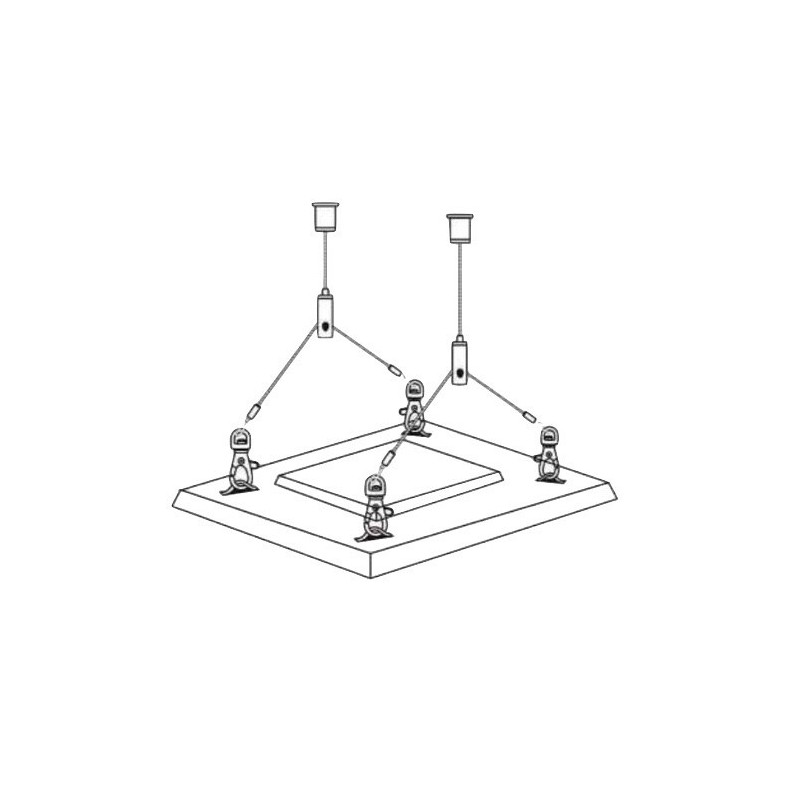 GeckoTeq Self-locking ceiling Anchor - 20kg