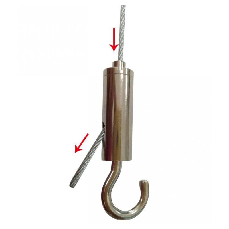 GeckoTeq Self-locking Loop Hook with safety Clip - 20kg