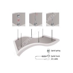 Geckoteq Ancrage à ressort pour tire-bouchon en spirale - 5kg - en 2 longueurs