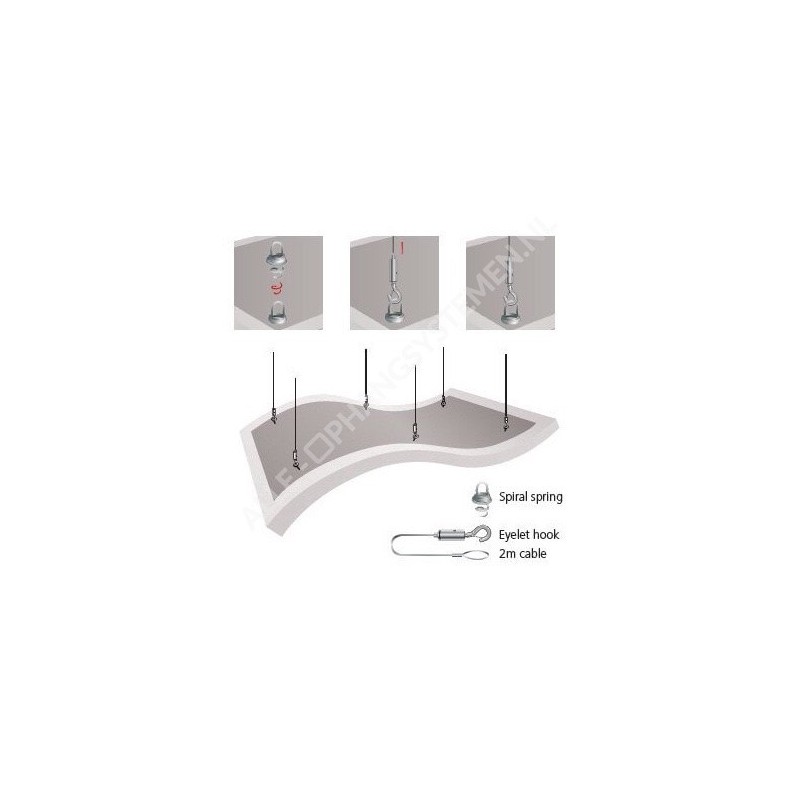 Geckoteq Spiraalikorkkiruuvi jousiankkuri - 5kg - 2 pituudessa