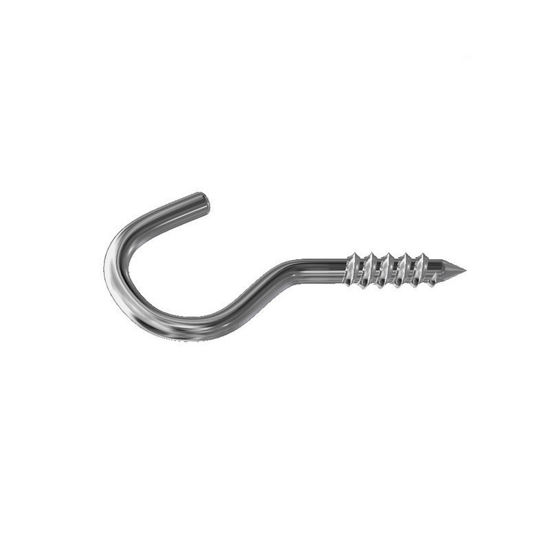 GeckoTeq - Open Screw Hook galvanized - in 3 sizes
