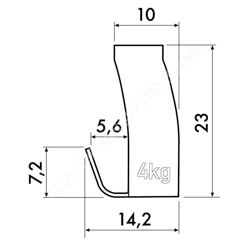 Newly H10 2mm Mini Spring Hook - 4kg