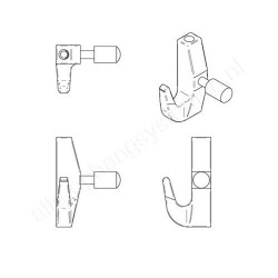 Artiteq ophanghaak zwaar messing - 7kg