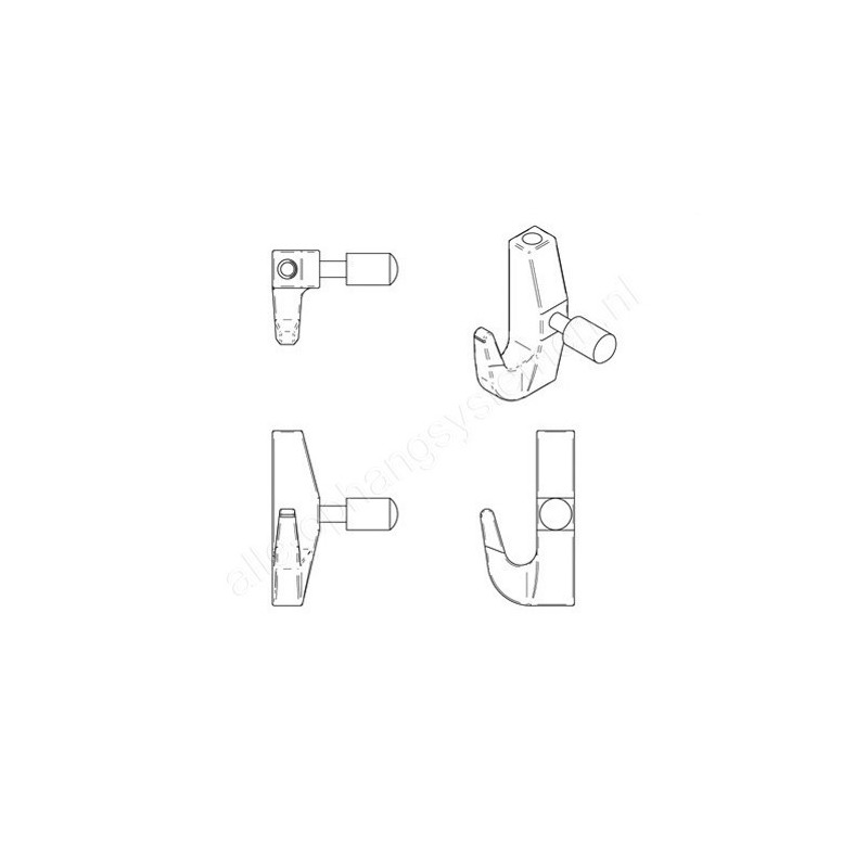Artiteq ophanghaak zwaar messing - 7kg