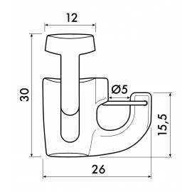 Newly H100 itselukittuva turvakoukku - 20kg