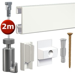 Artiteq Klickschienen Set Weiss 200cm - 20kg