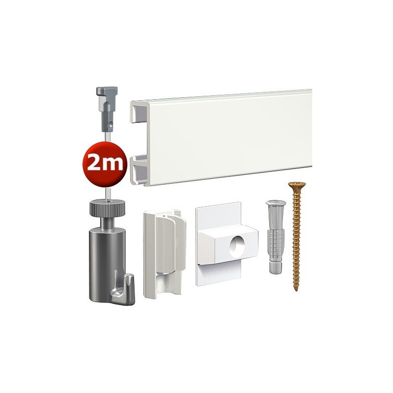 Artiteq Click Rail Set in wit 200cm - 20kg