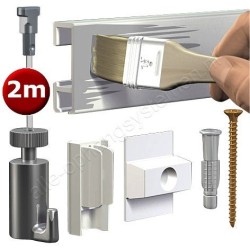 Artiteq Click Rail Set in wit overschilderbaar 200cm - 20kg