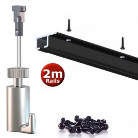 Artiteq Top Rail black Set 200cm - 20kg (set)